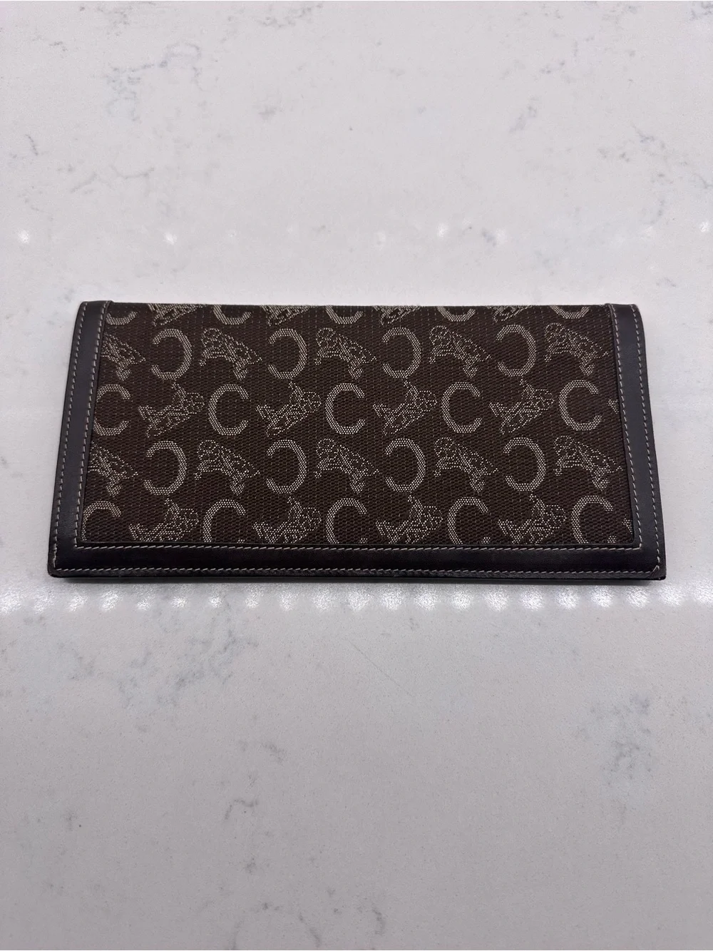 Vintage CELINE long wallet in canvas